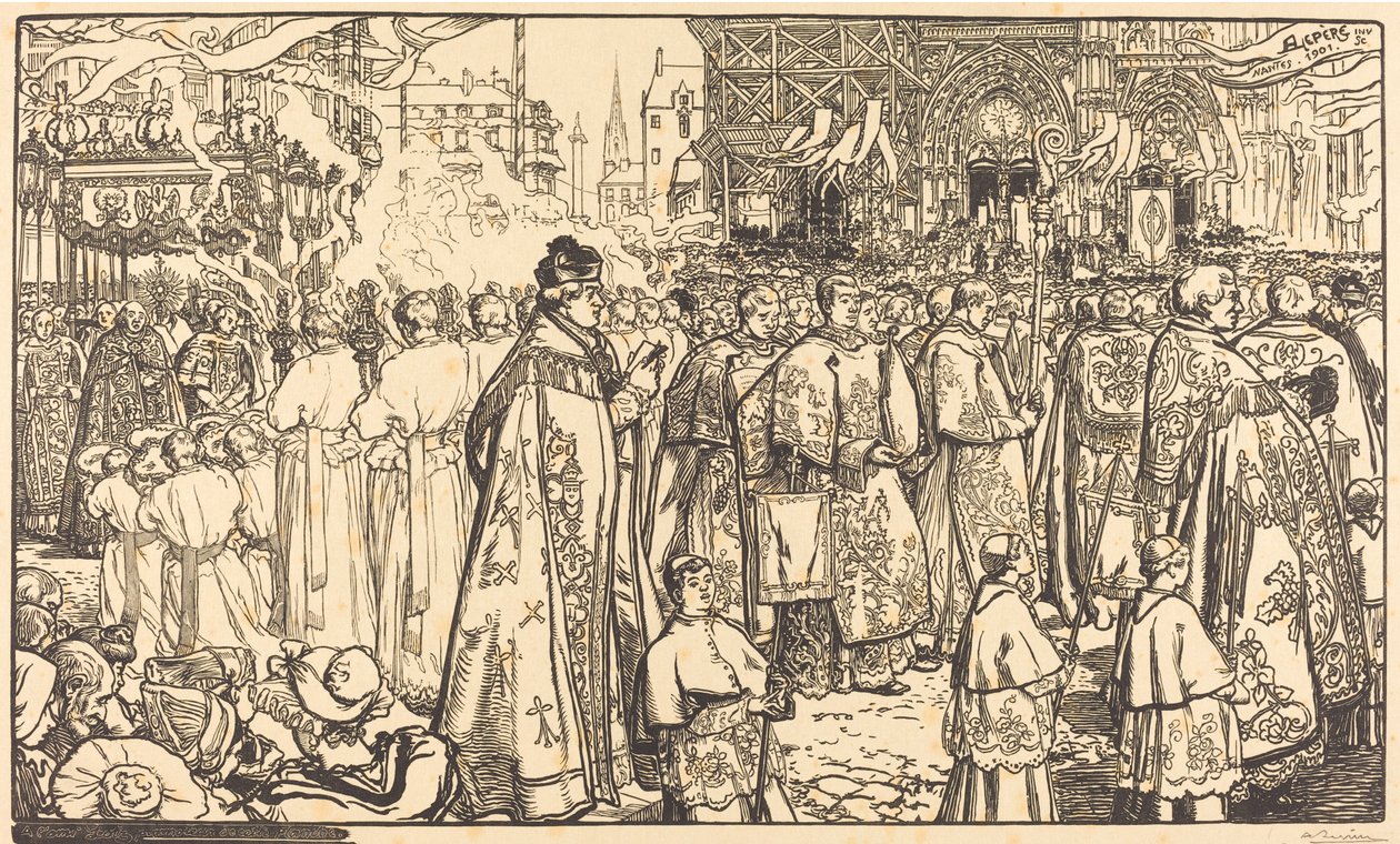 Procession de la Fête-Dieu à Nantes, 1901 - Auguste Lepere