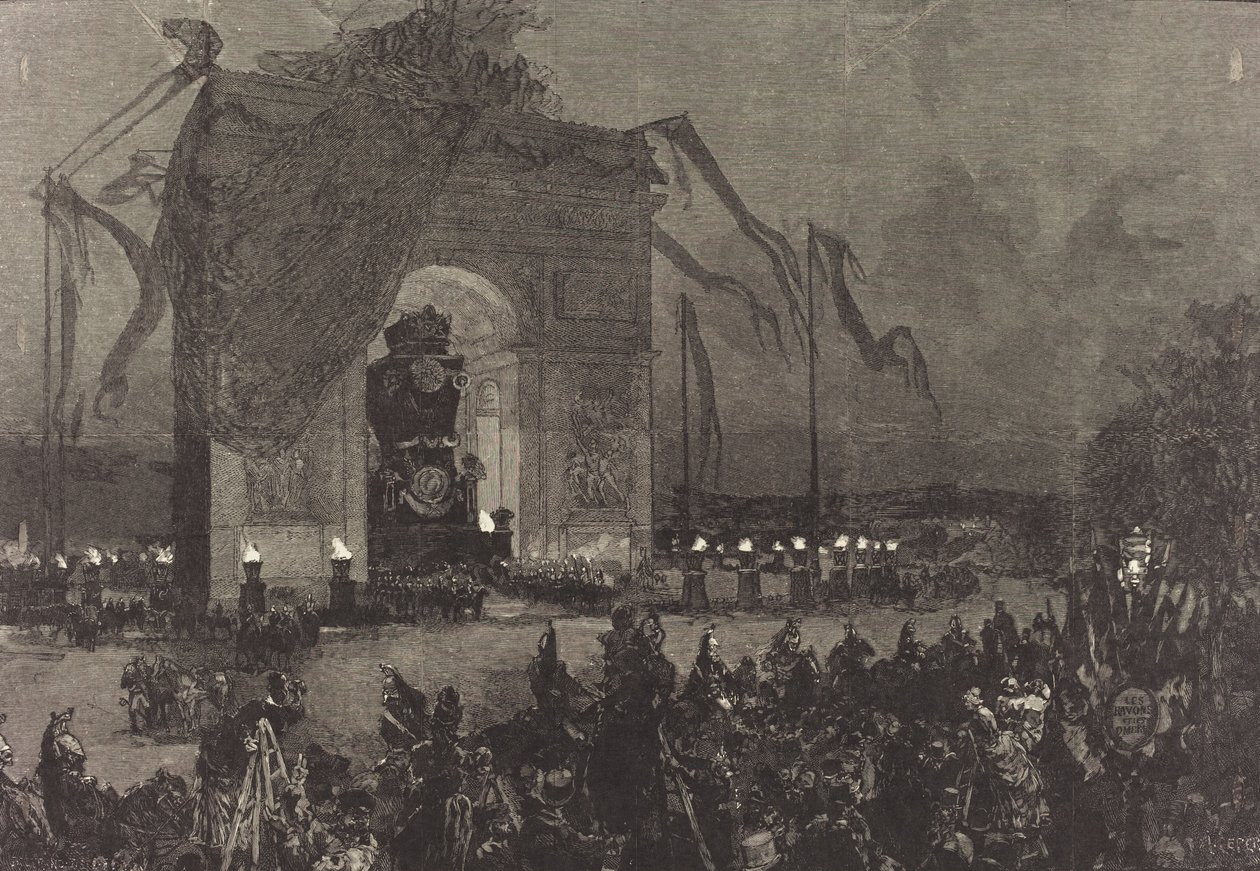 Funérailles de Victor Hugo. La Veillée, 1885 - Auguste Lepere