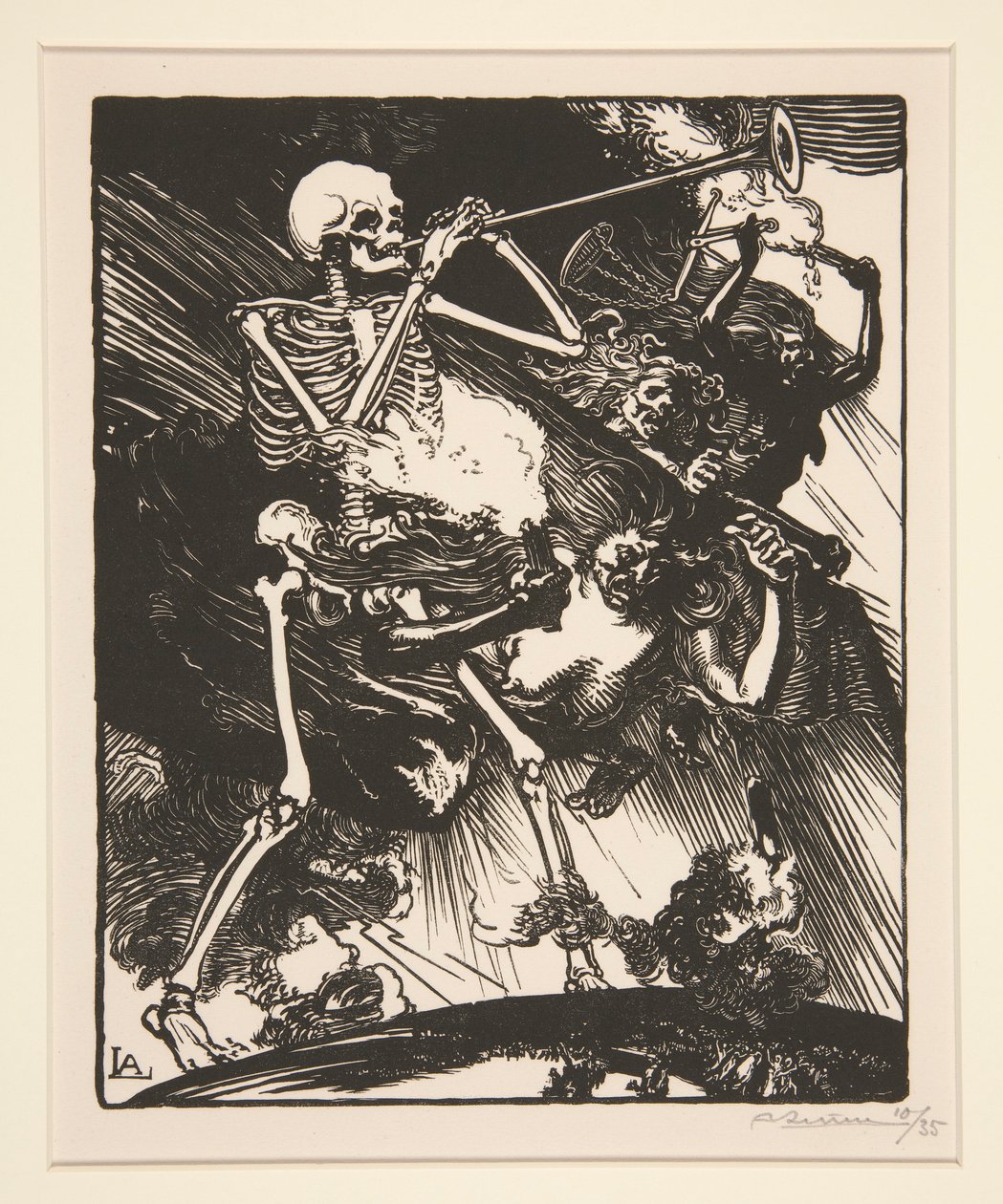 La Mort et les Passions vont fondre sur le Monde, de La Guerre de 1914, première série, no. 7 - Auguste Lepere