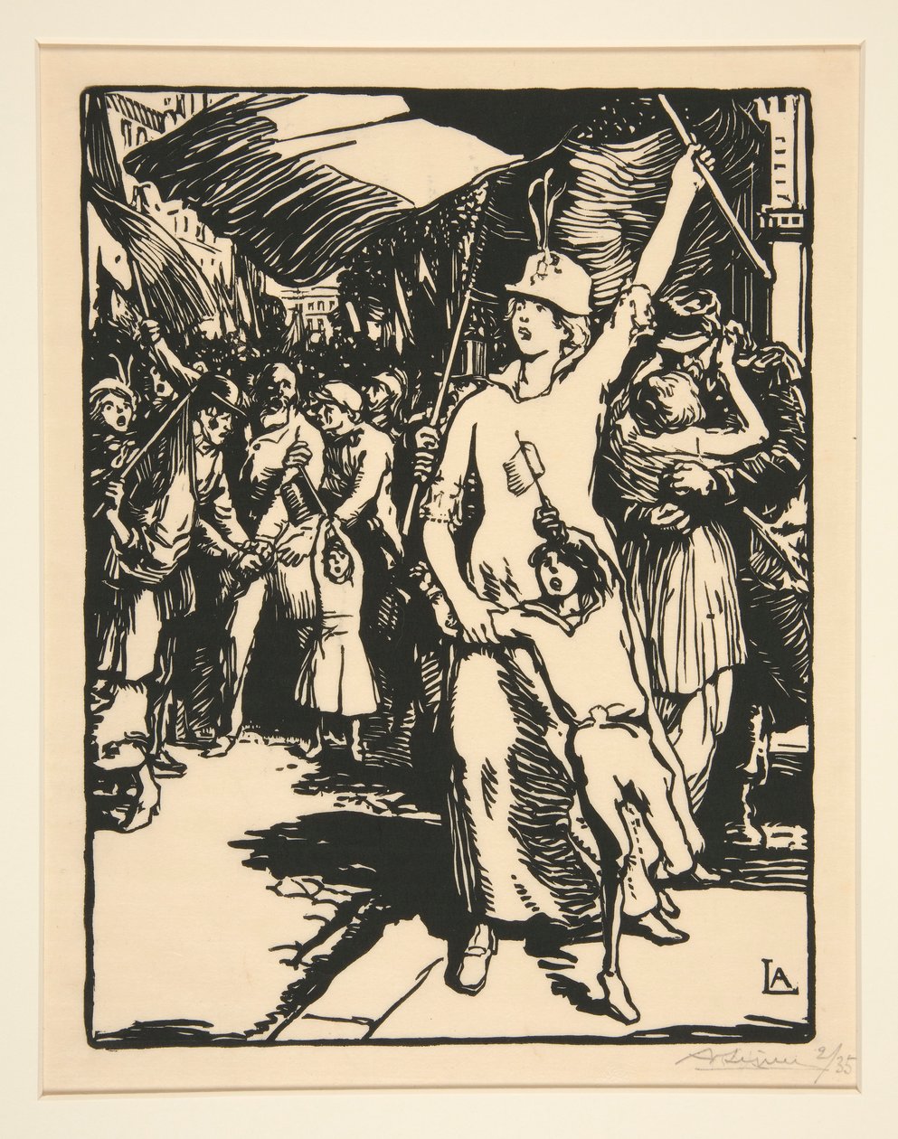 La guerre est déclarée, de La Guerre de 1914, première série, no. 8 - Auguste Lepere