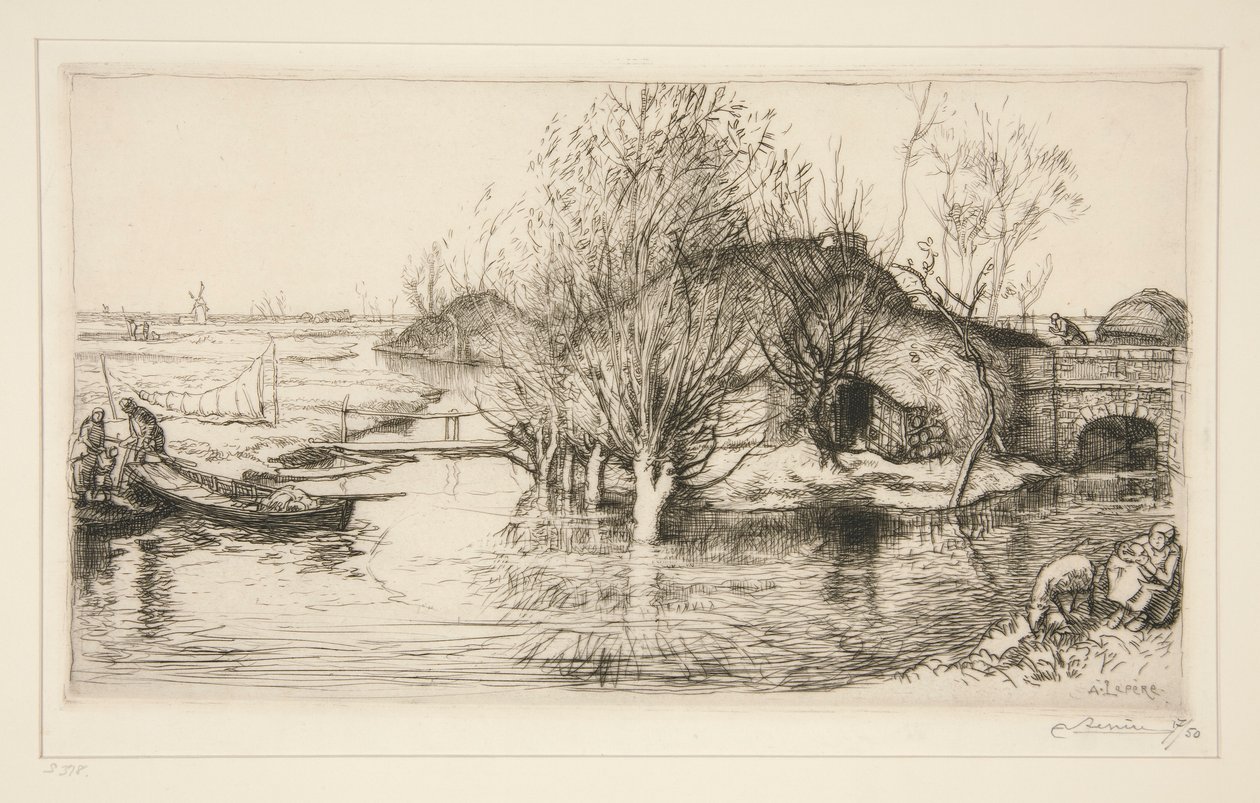 La masure inondée (Vendée) - Auguste Lepere