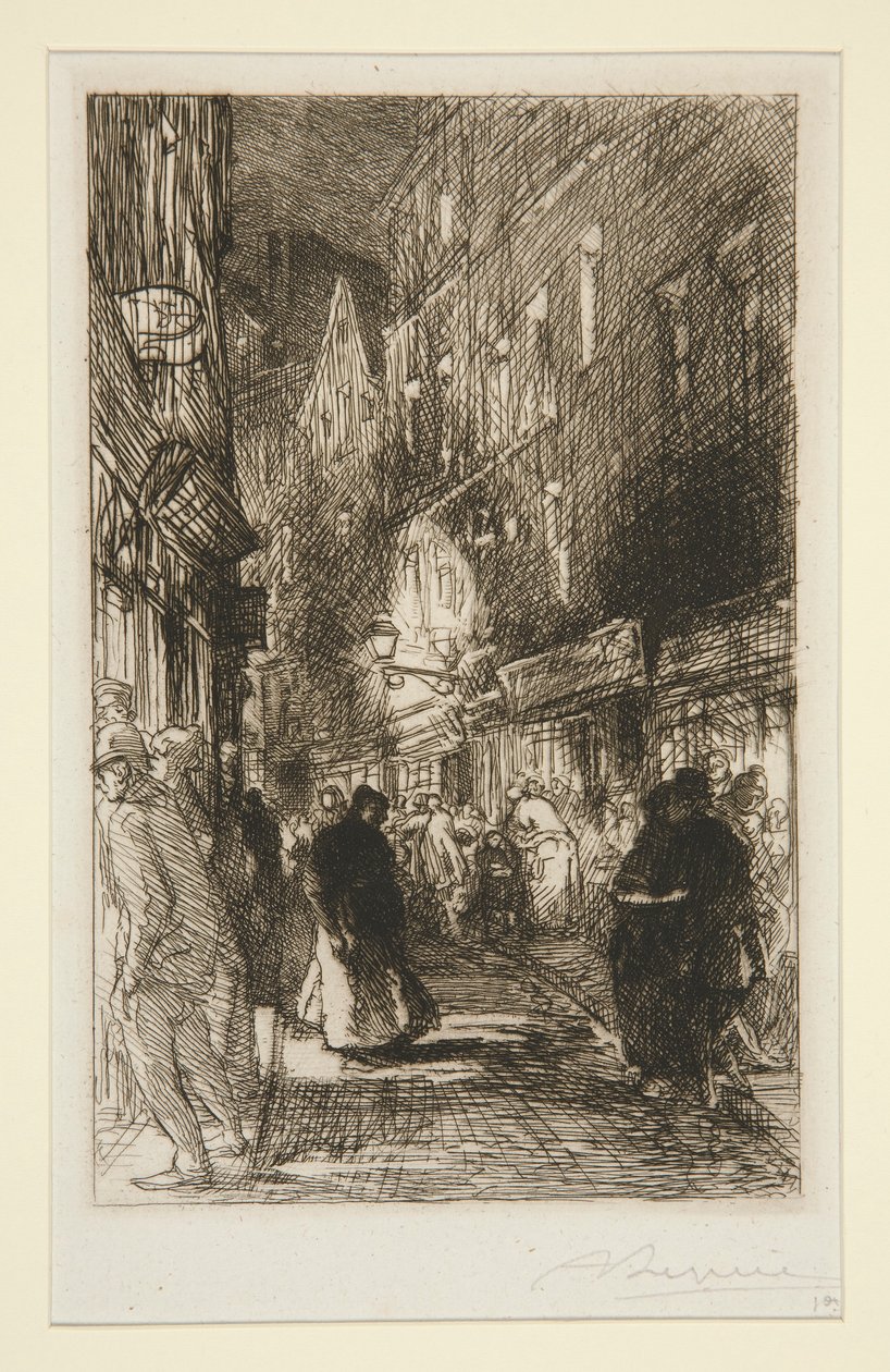 La rue Galande - Auguste Lepere