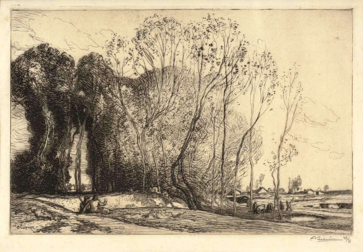 Paysage avec deux figures - Auguste Lepere