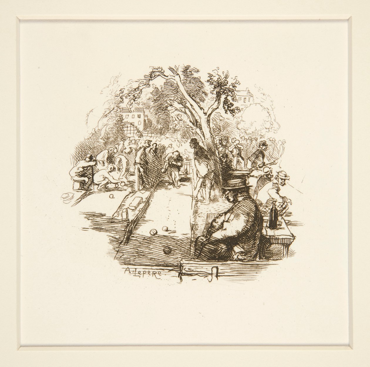 Jeu de boules sur gazon - Auguste Lepere