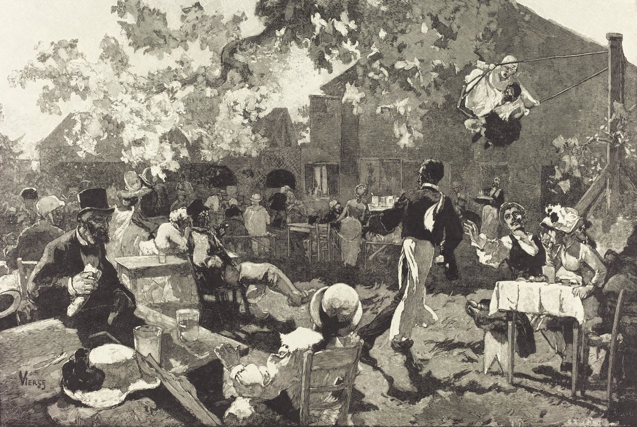 Le Cabaret du Coq de Bruyère au Bois de Meudon, 1888 - Auguste Lepere