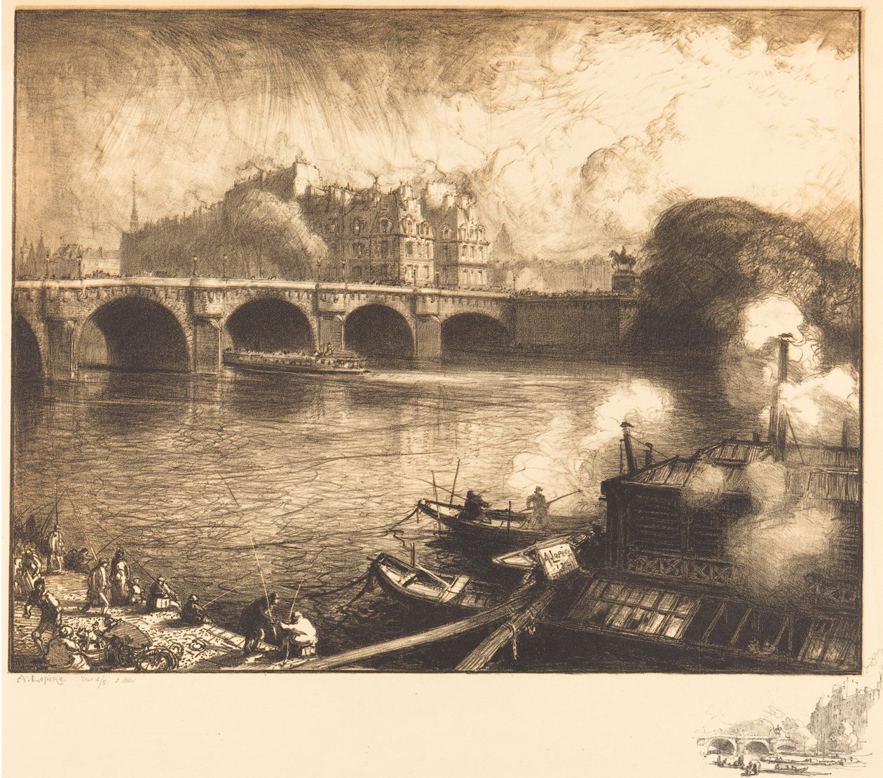 Le Pont Neuf, 1913 - Auguste Lepere