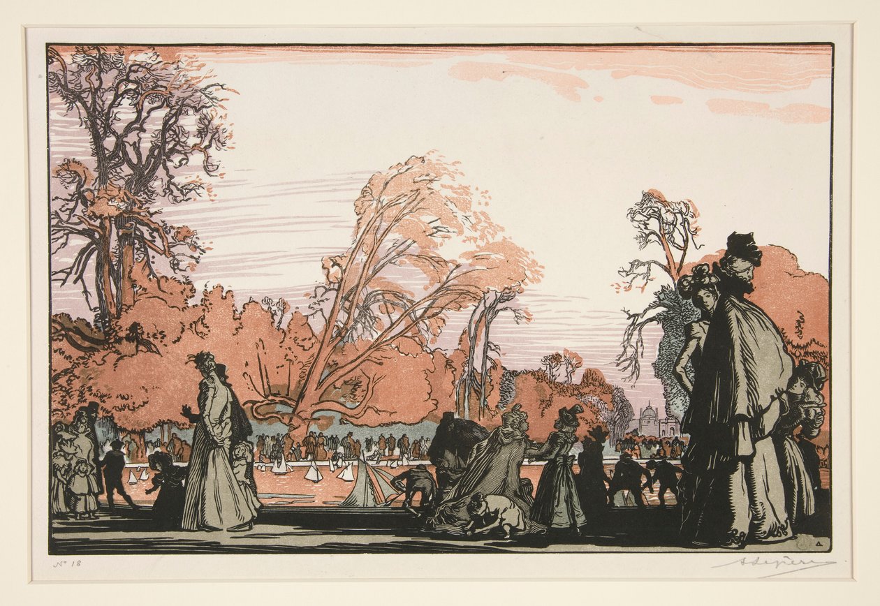 Le bassin des Tuileries - Auguste Lepere
