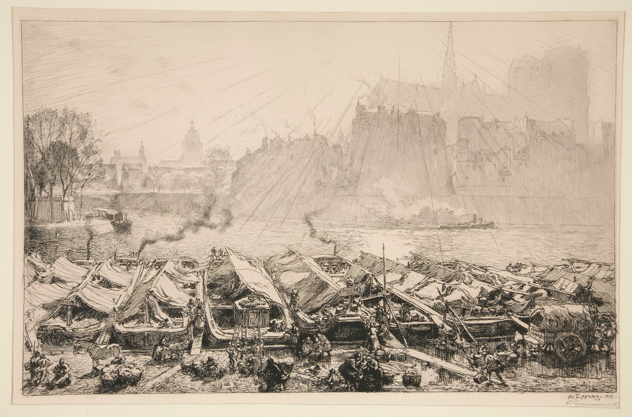 Le marché aux pommes (Paris) - Auguste Lepere