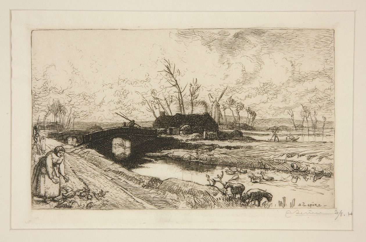 Le petit pont (Vendée) - Auguste Lepere