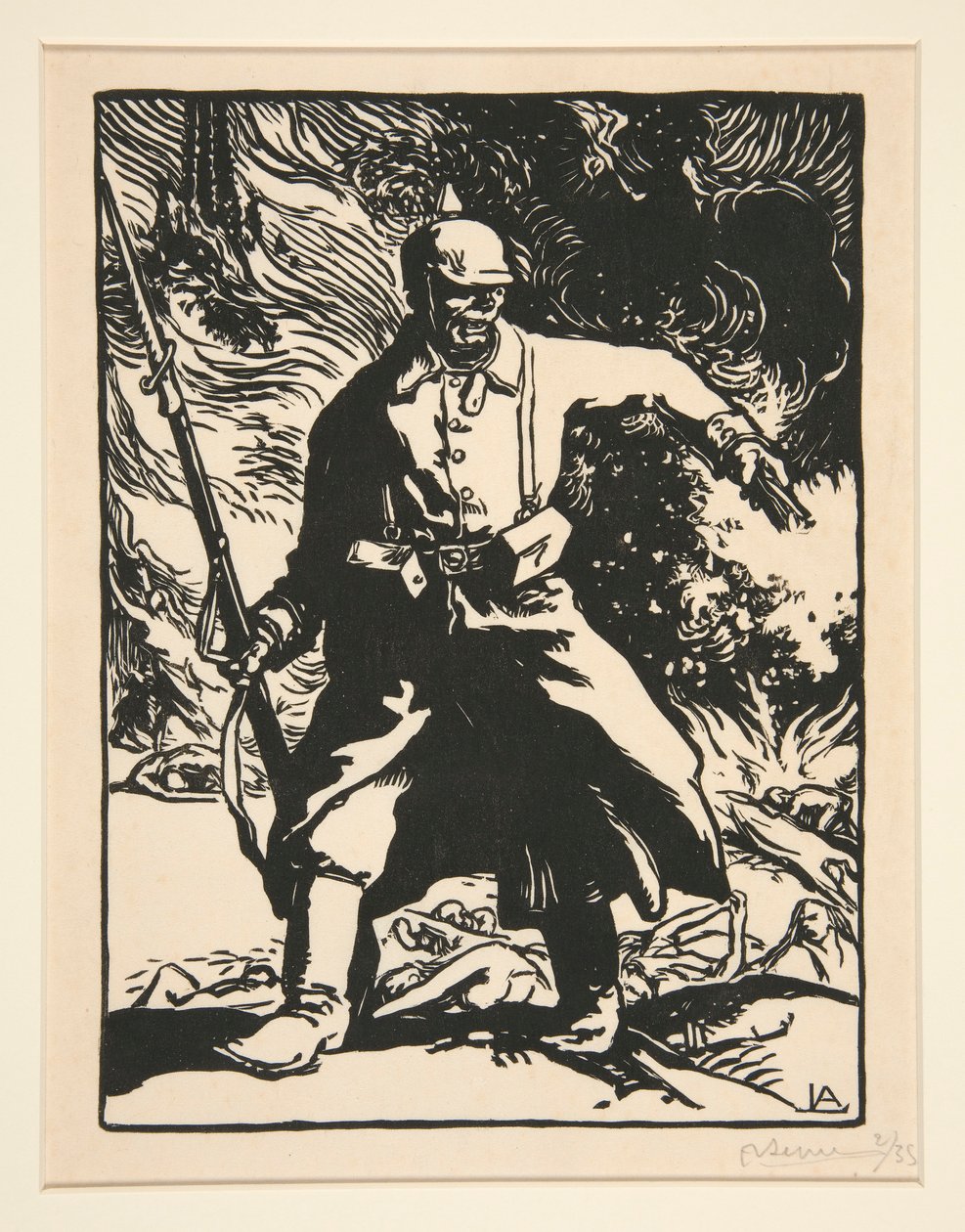 Le soldat prussien, de La Guerre de 1914, première série, no. 10 - Auguste Lepere