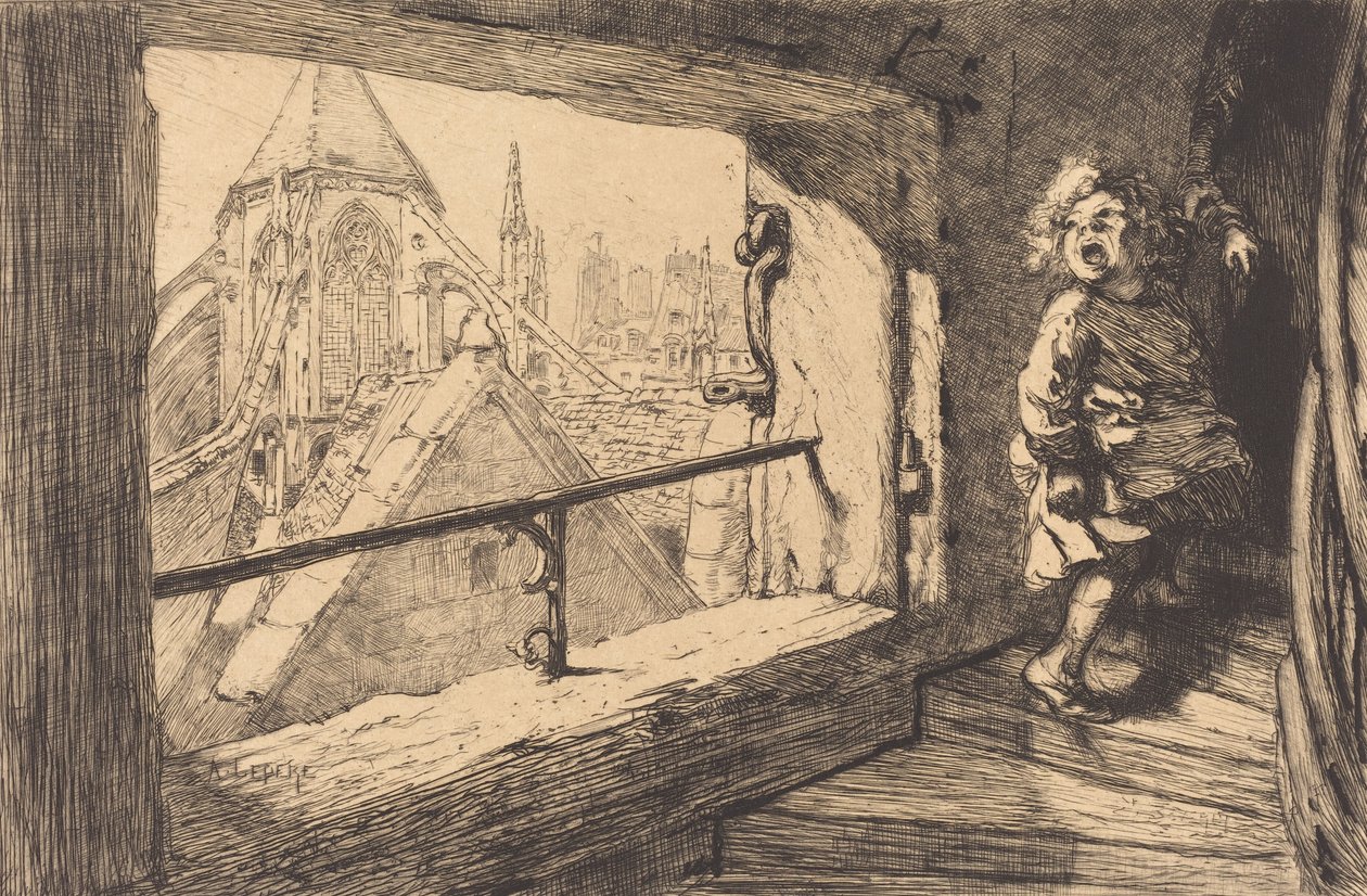 Les toits de Saint-Séverin - Auguste Lepere