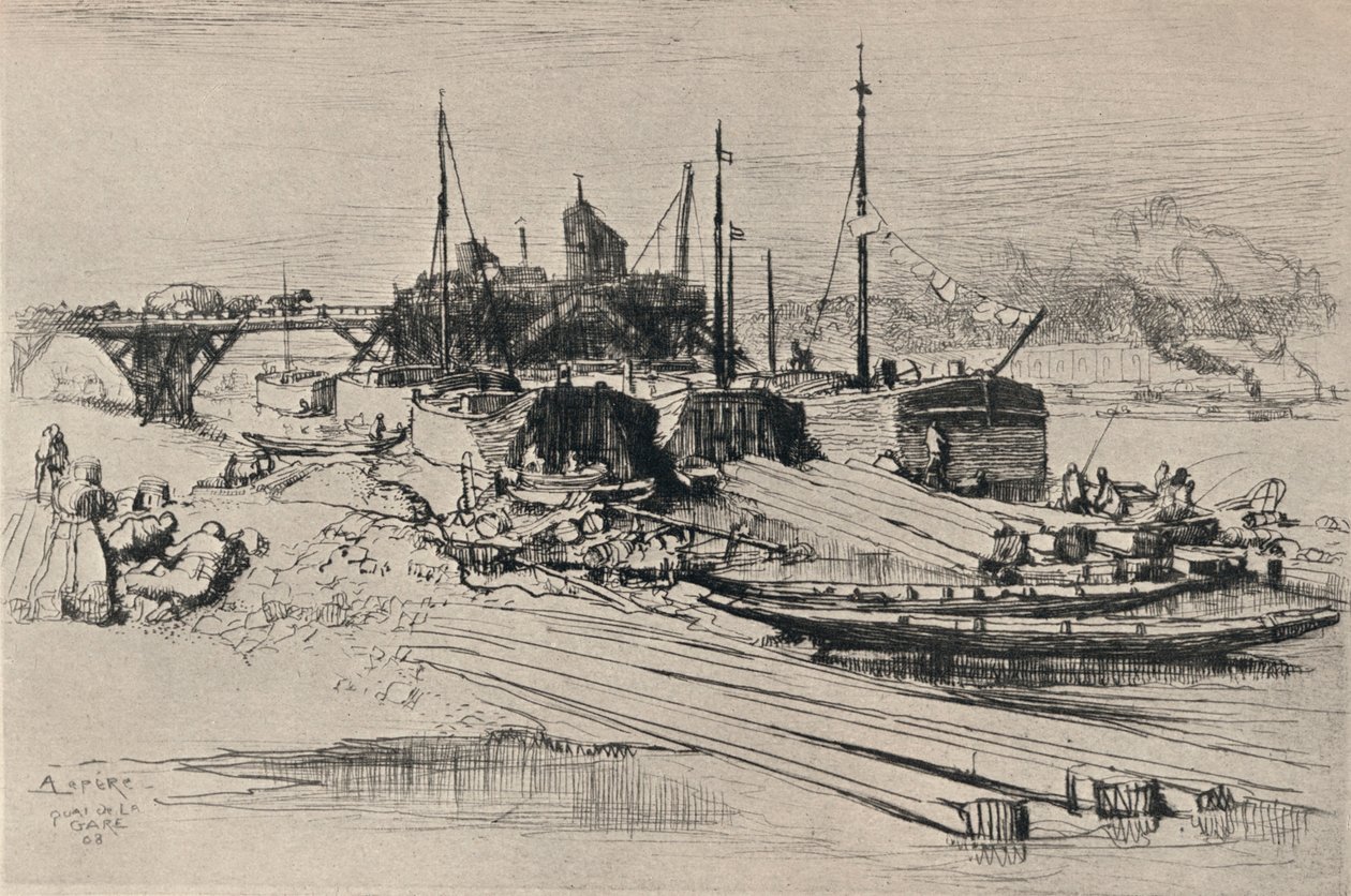 Décharge publique, Quai de la Gare, 1915 - Auguste Louis Lepère