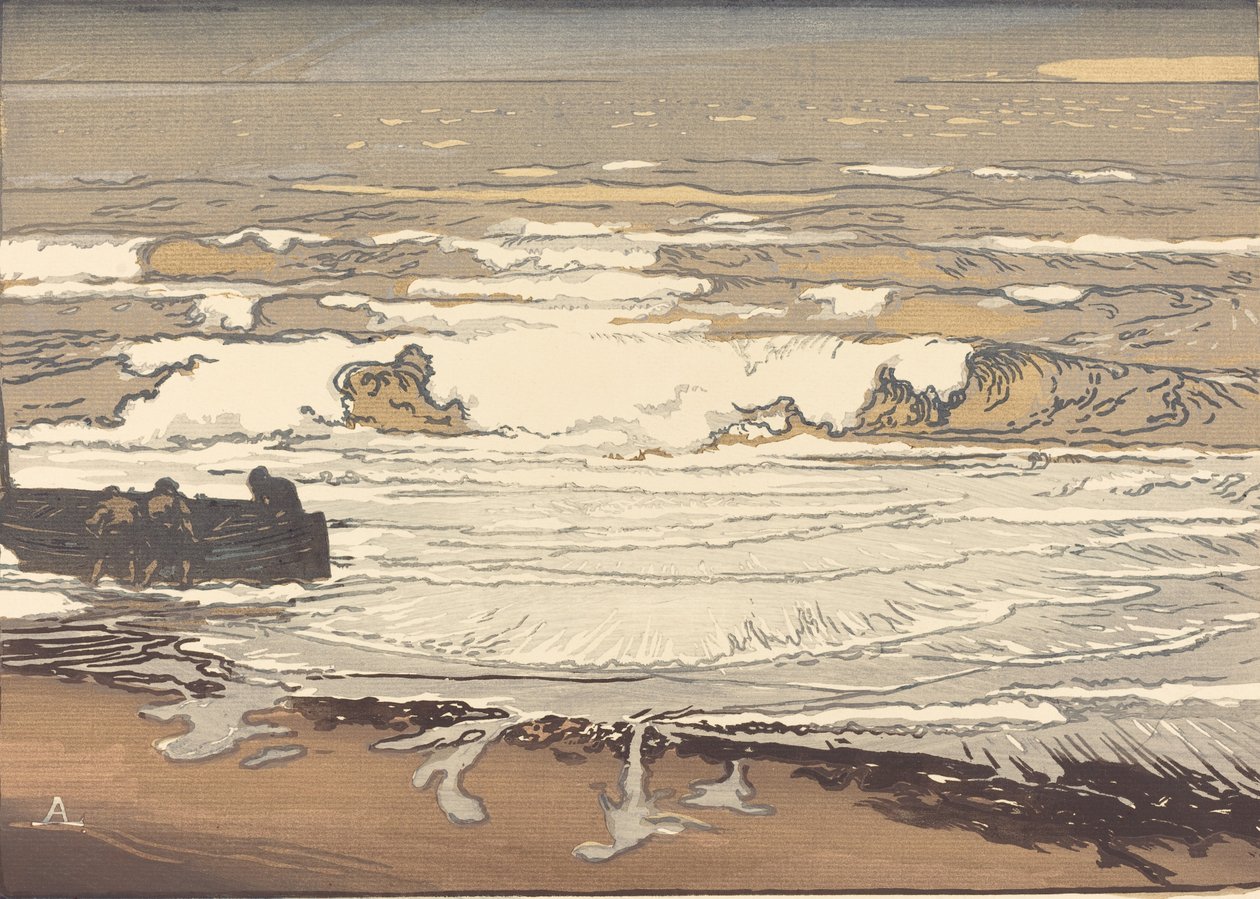 Les Vagues déferlantes, inondation de septembre, 1901 - Auguste Lepere