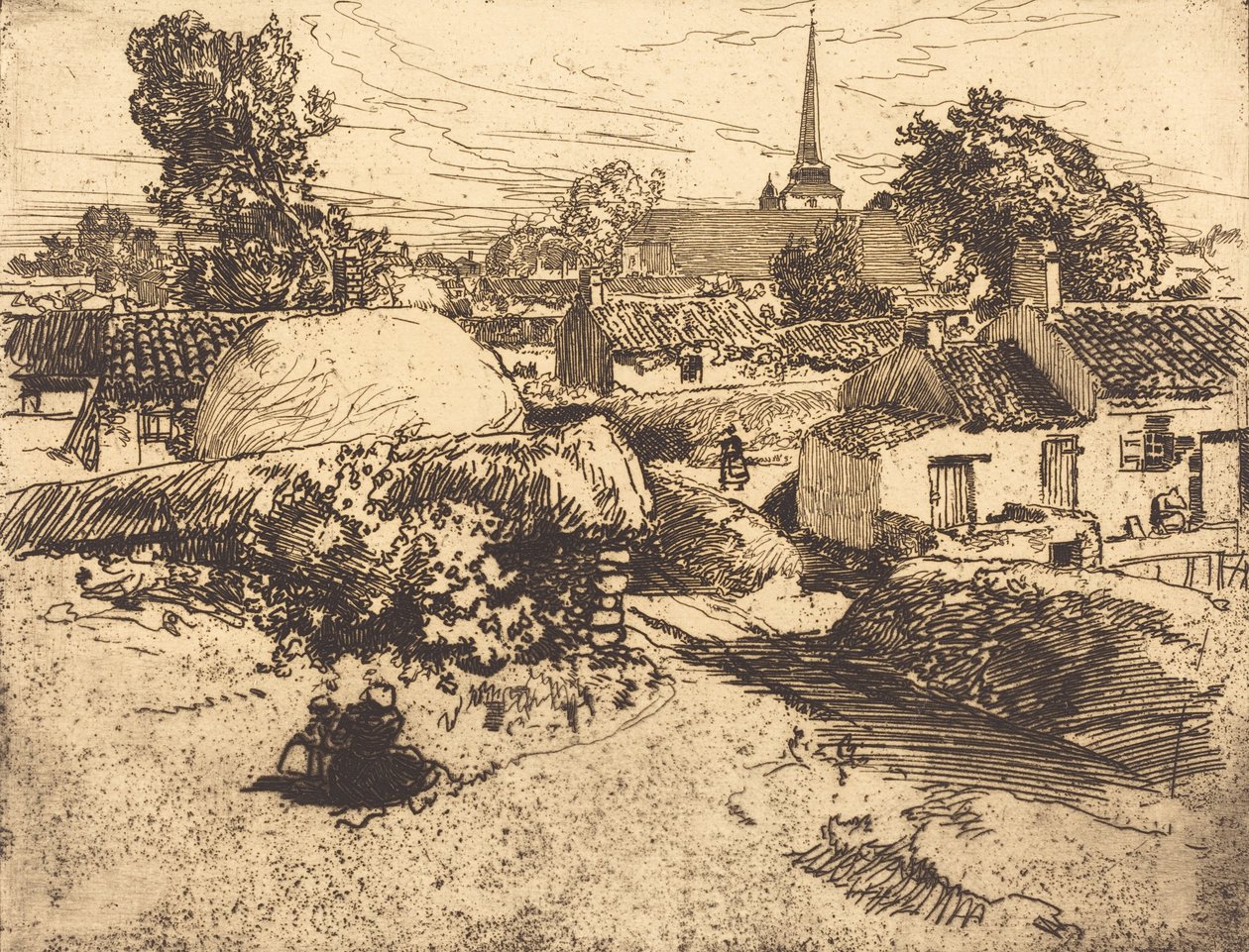Vue de St.-Jean-de-Mont, Vendée, 1892 - Auguste Lepere