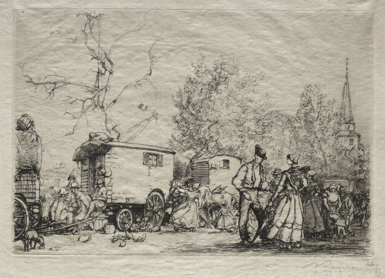 À la foire Saint-Jean de Mont - Auguste Louis Lepère
