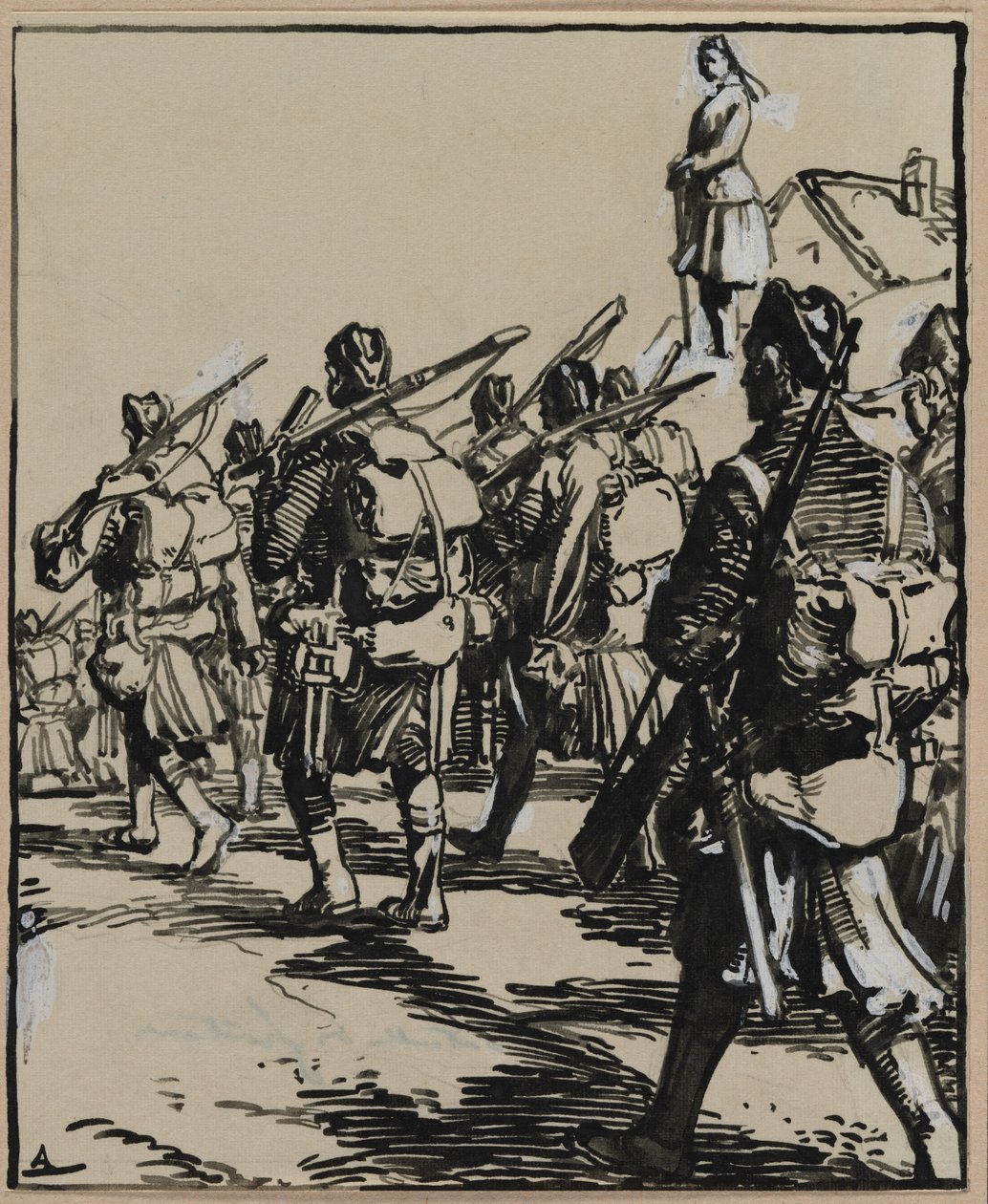 Bataille des Frontières: Groupe des Soldats Britanniques - Auguste Louis Lepère