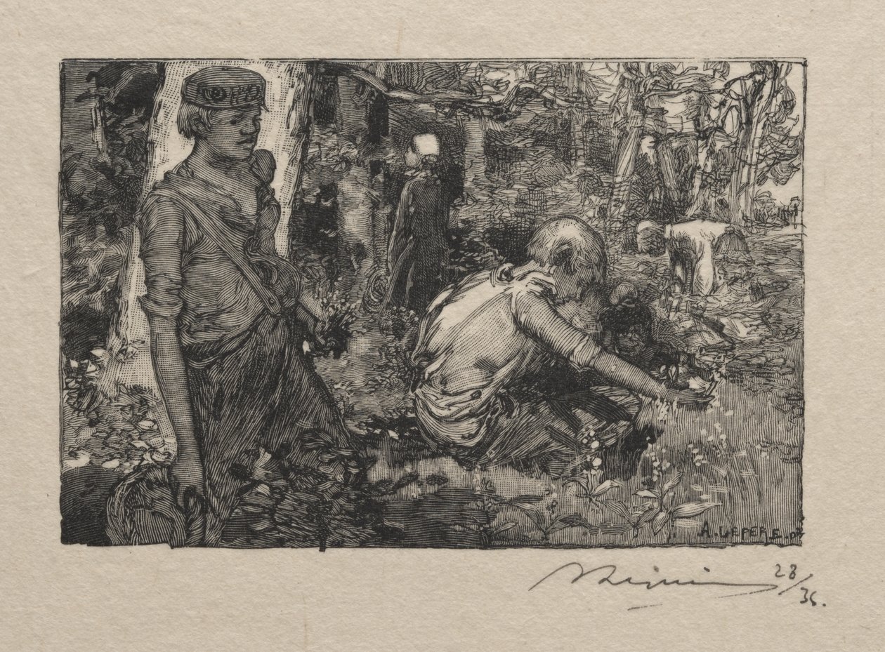 Cueillette du muguet - Auguste Louis Lepère