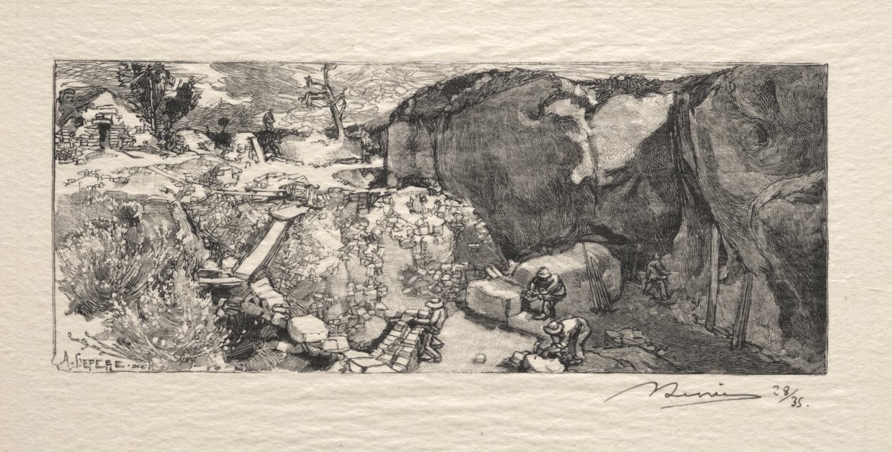 La Carrière de grès - Auguste Louis Lepère