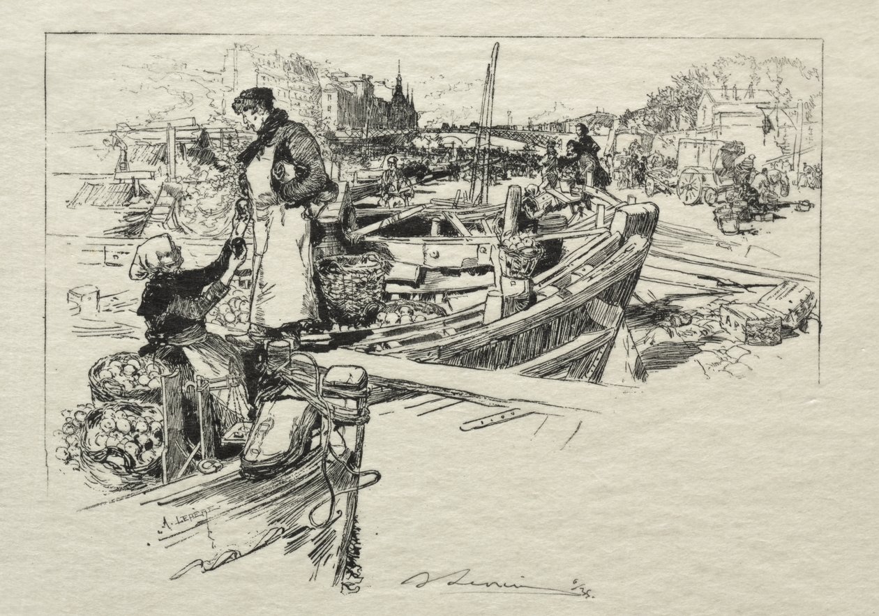 Le Marché aux Pommes, No. 1 - Auguste Louis Lepère