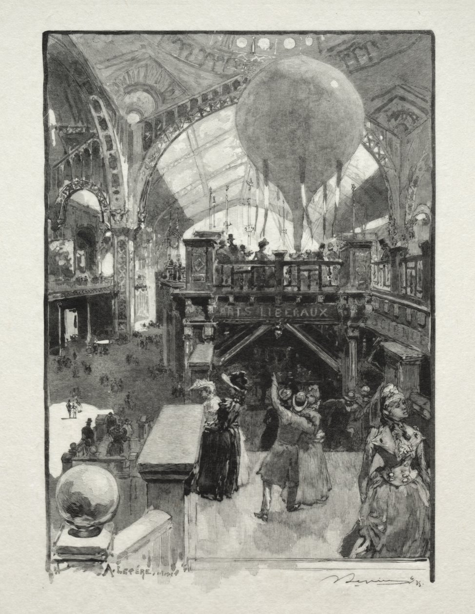 Le Palais des Arts Libéraux, Intérieur - Auguste Louis Lepère