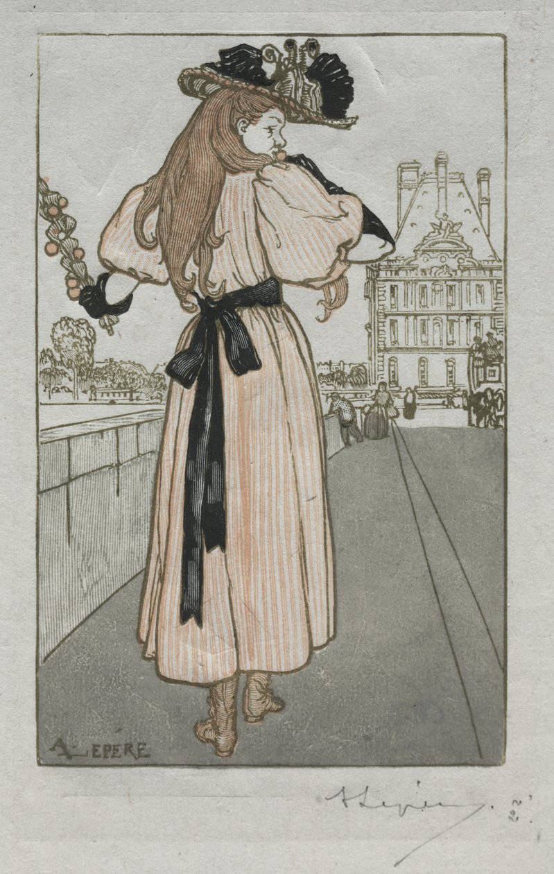 Almanach de Paris, 1897: Printemps - Auguste Louis Lepère