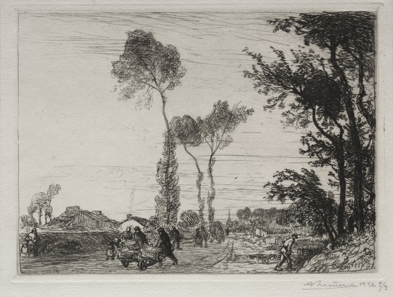 Retour du marché de St. Jean-de-Mont - Auguste Louis Lepère