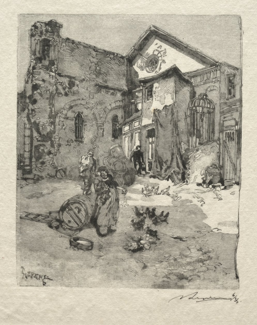 St. Julien le Pauvre: Le Portail - Auguste Louis Lepère