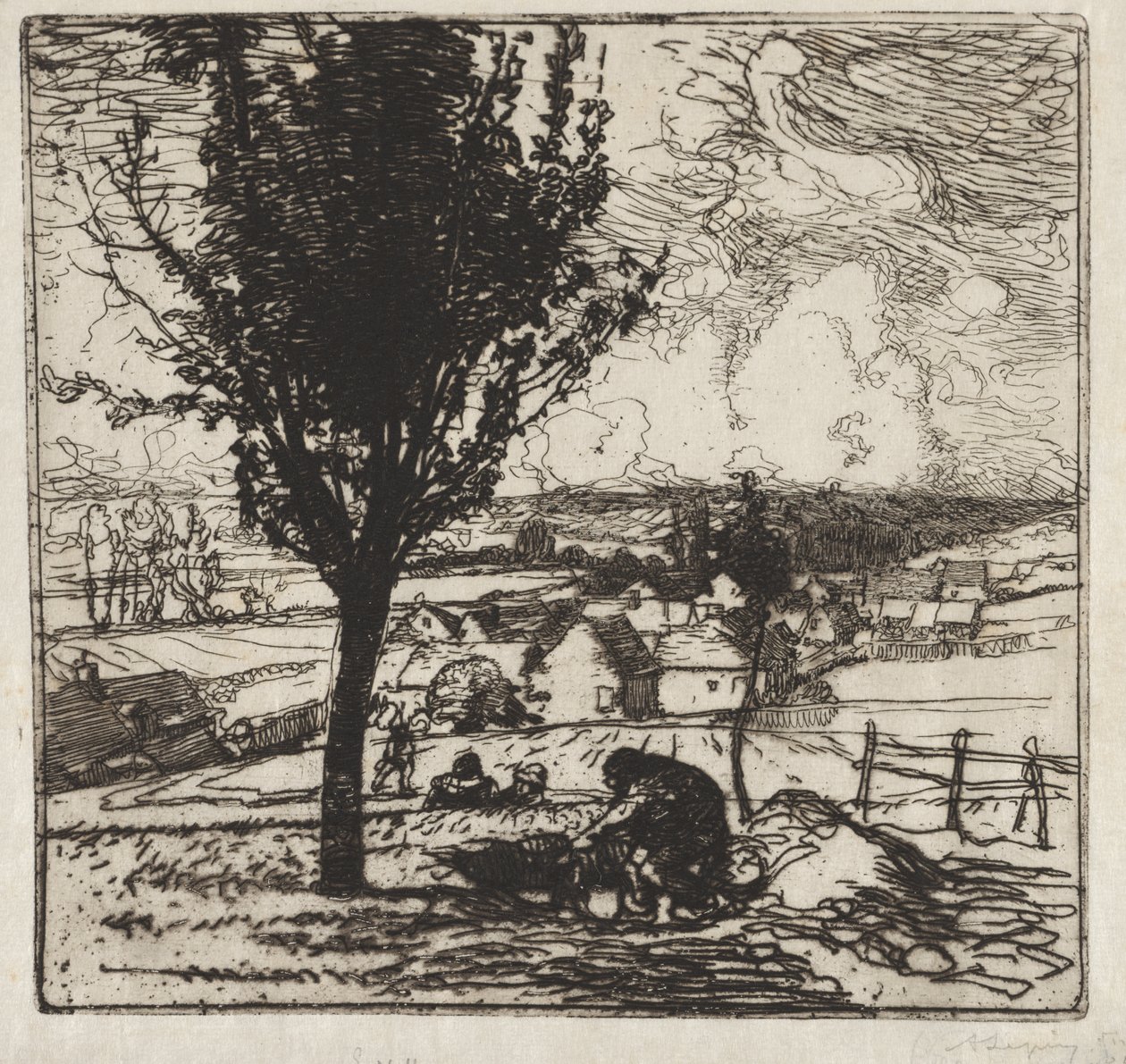 Vue de Jouy-le-Moutier - Auguste Louis Lepère