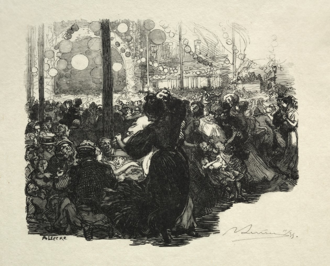 14 Juillet, Rue de Belleville, 10 heures - Auguste Louis Lepère