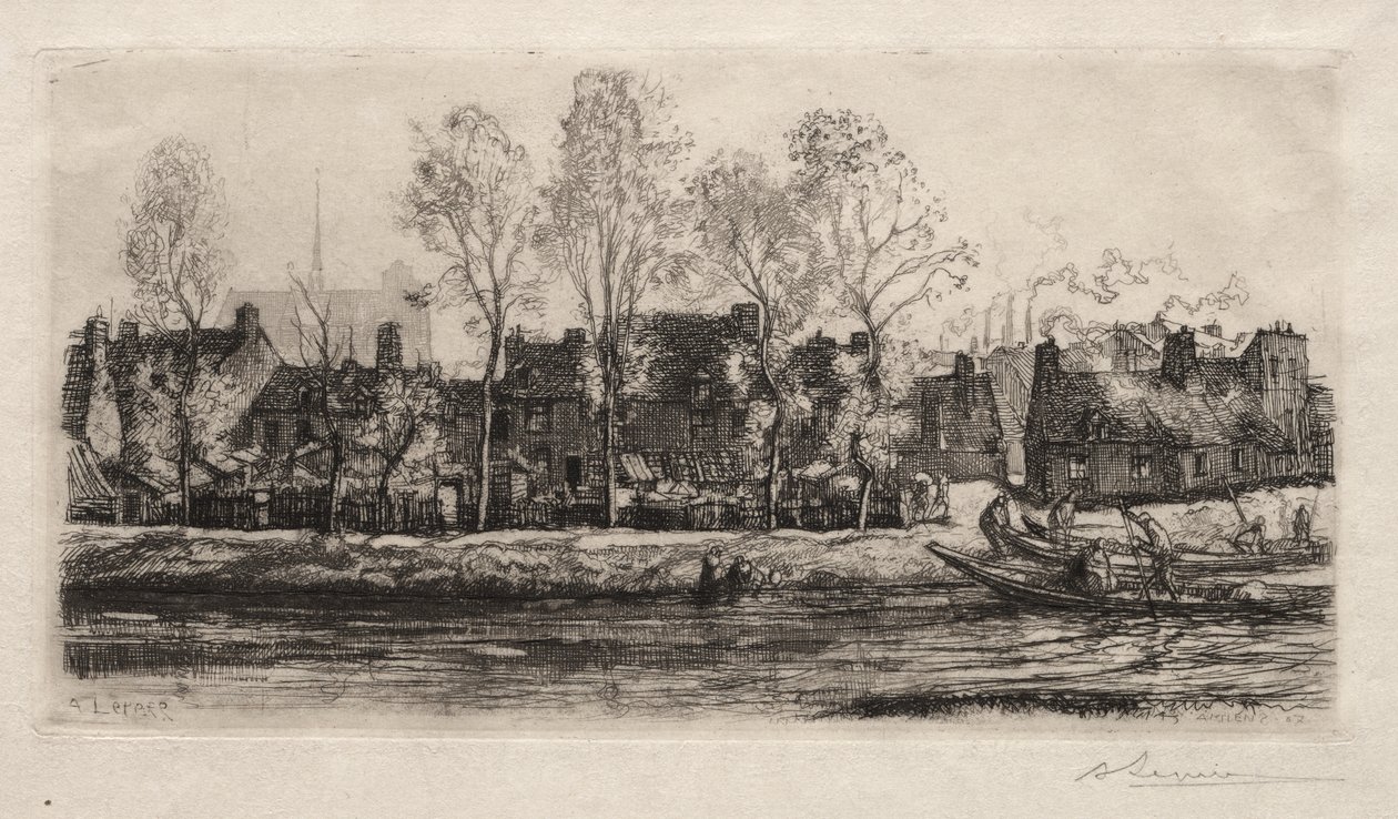 Amiens, les rives de la Somme - Auguste Louis Lepère