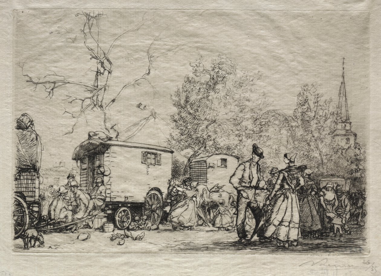 À la foire Saint-Jean de Mont - Auguste Louis Lepère