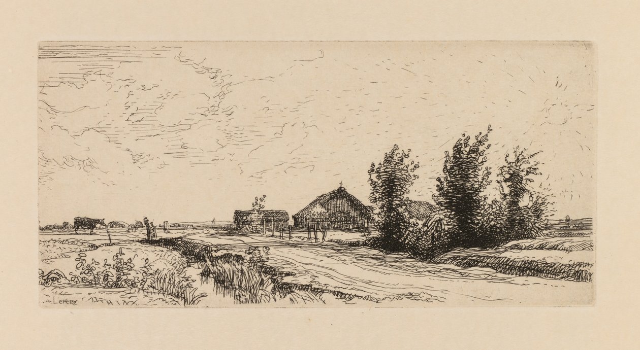 Auguste Lepère : Le petit gardeur de vaches - Auguste Louis Lepère
