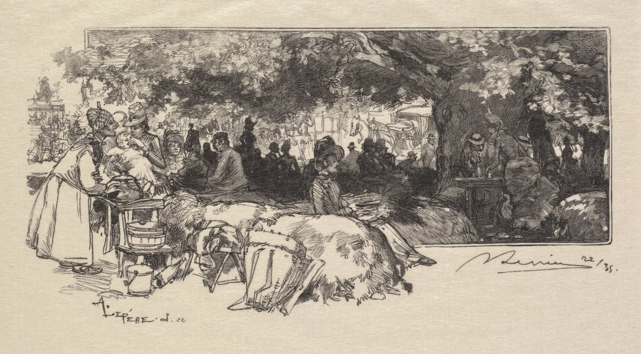 Forêt de Fontainebleau : La Cantine de Mère Pichard, 1890 - Auguste Louis Lepère