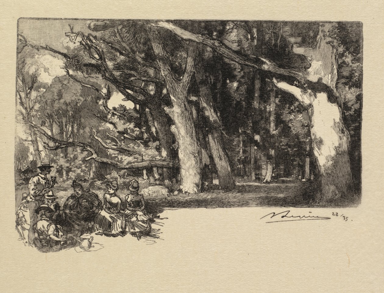 Forêt de Fontainebleau: Midi sous Bois - Auguste Louis Lepère