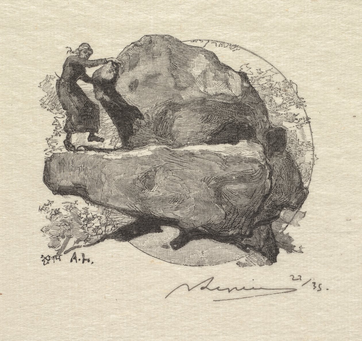 Forêt de Fontainebleau : La roche qui tremble - Auguste Louis Lepère
