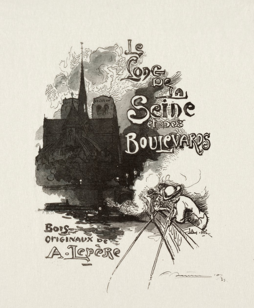 Frontispice: Le long de la Seine et des Boulevards - Auguste Louis Lepère