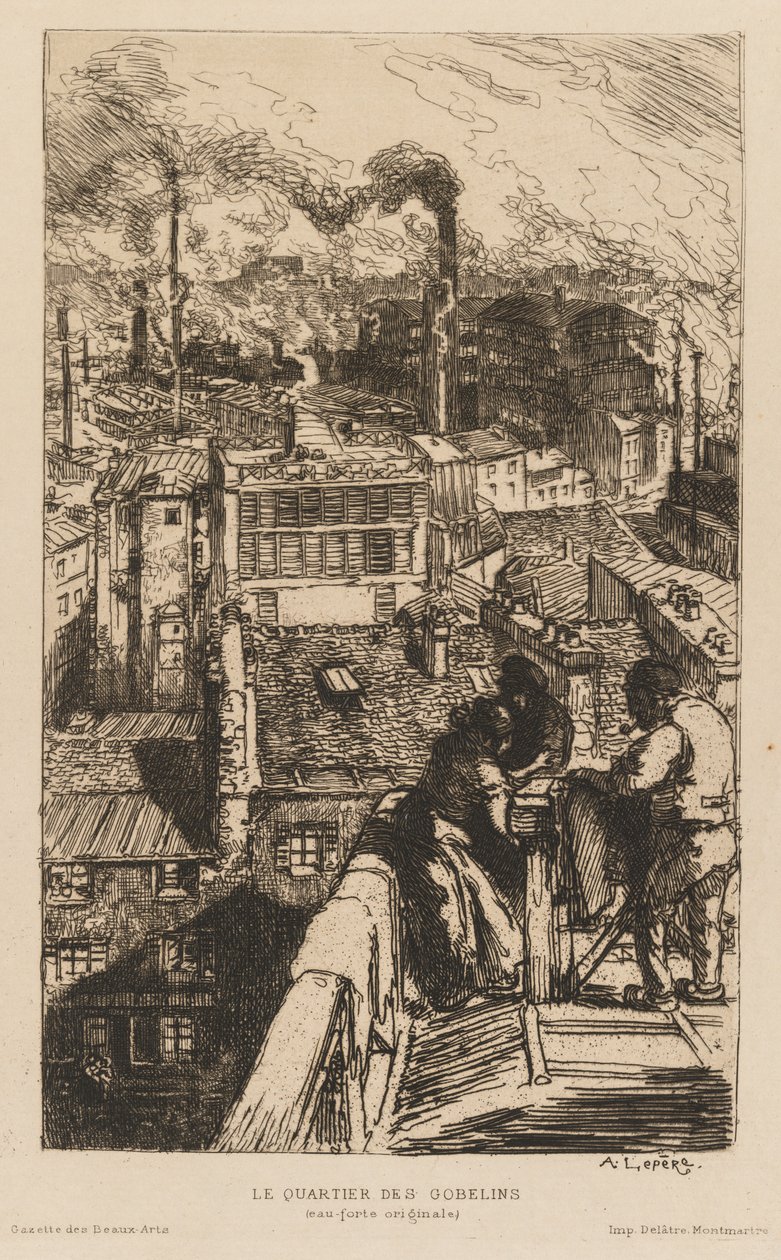 Gazette des Beaux-Arts : Le Quartier des Gobelins, 1889 - Auguste Louis Lepère