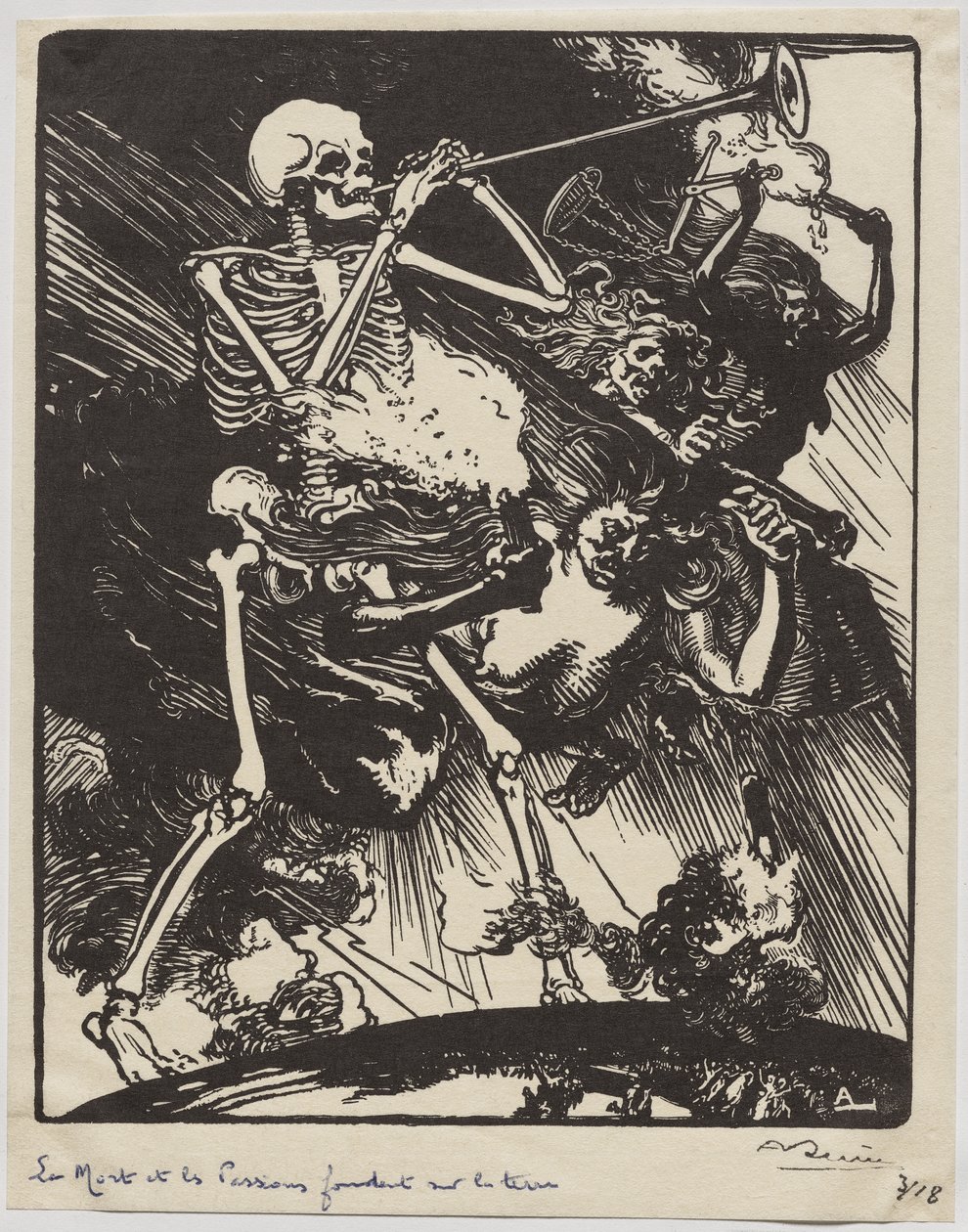 La Mort et les Passions fondant sur la Terre - Auguste Louis Lepère