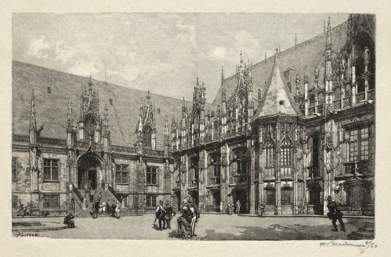 Rouen Illustré: Le Palais de Justice - Auguste Louis Lepère