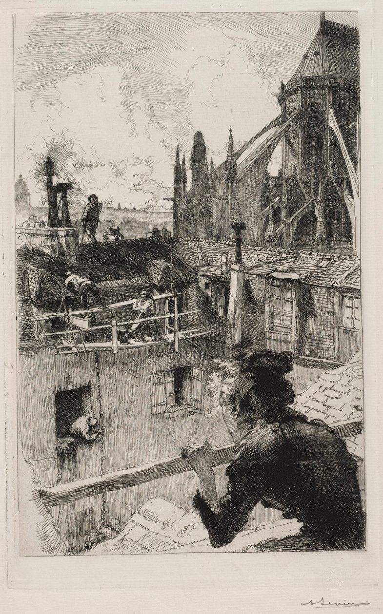Sur les toits près de Notre-Dame - Auguste Louis Lepère