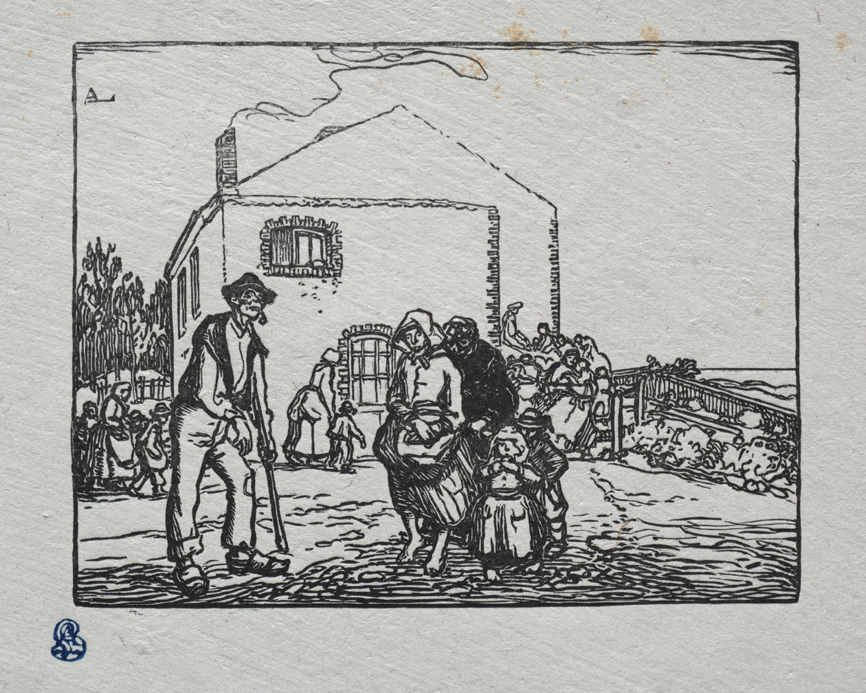 Les mendiants à la dernière maison, 1905 - Auguste Louis Lepère
