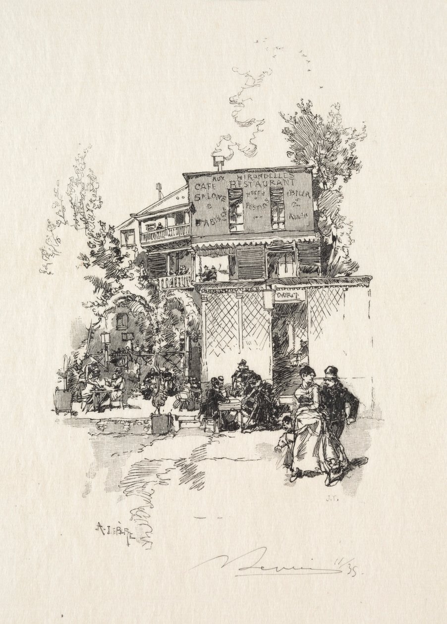 Une Guinguette - Auguste Louis Lepère