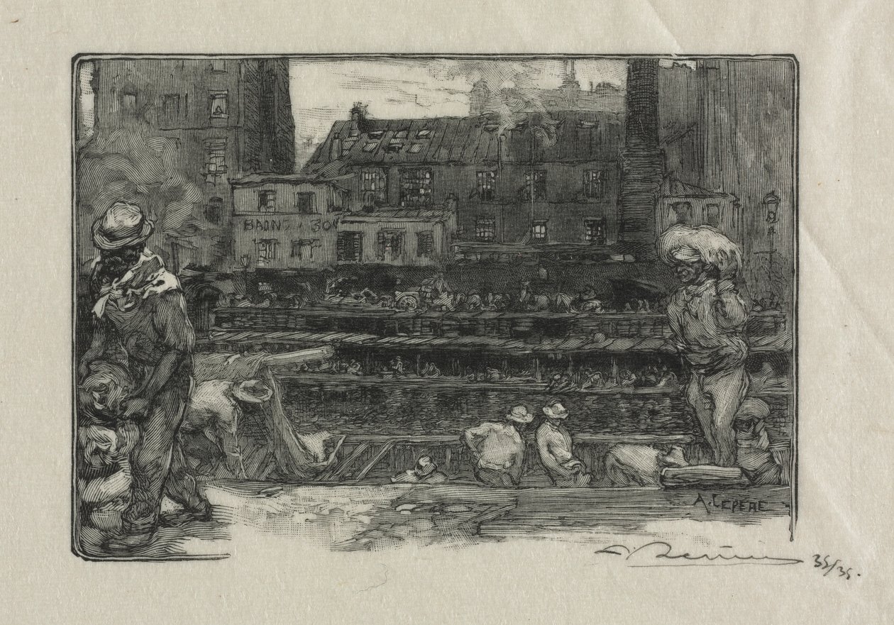 Déchargeurs de plâtre Canal St. Martin - Auguste Louis Lepère