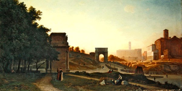 Le Forum au coucher du soleil, 1865 - Auguste Paul Charles Anastasi