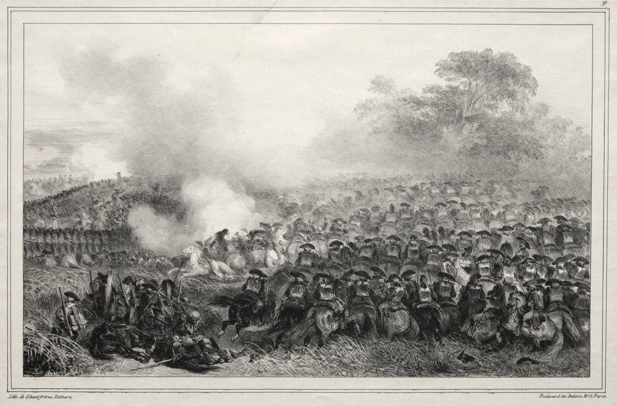 Album pour 1835 : Carré enfoncé... - Auguste Raffet