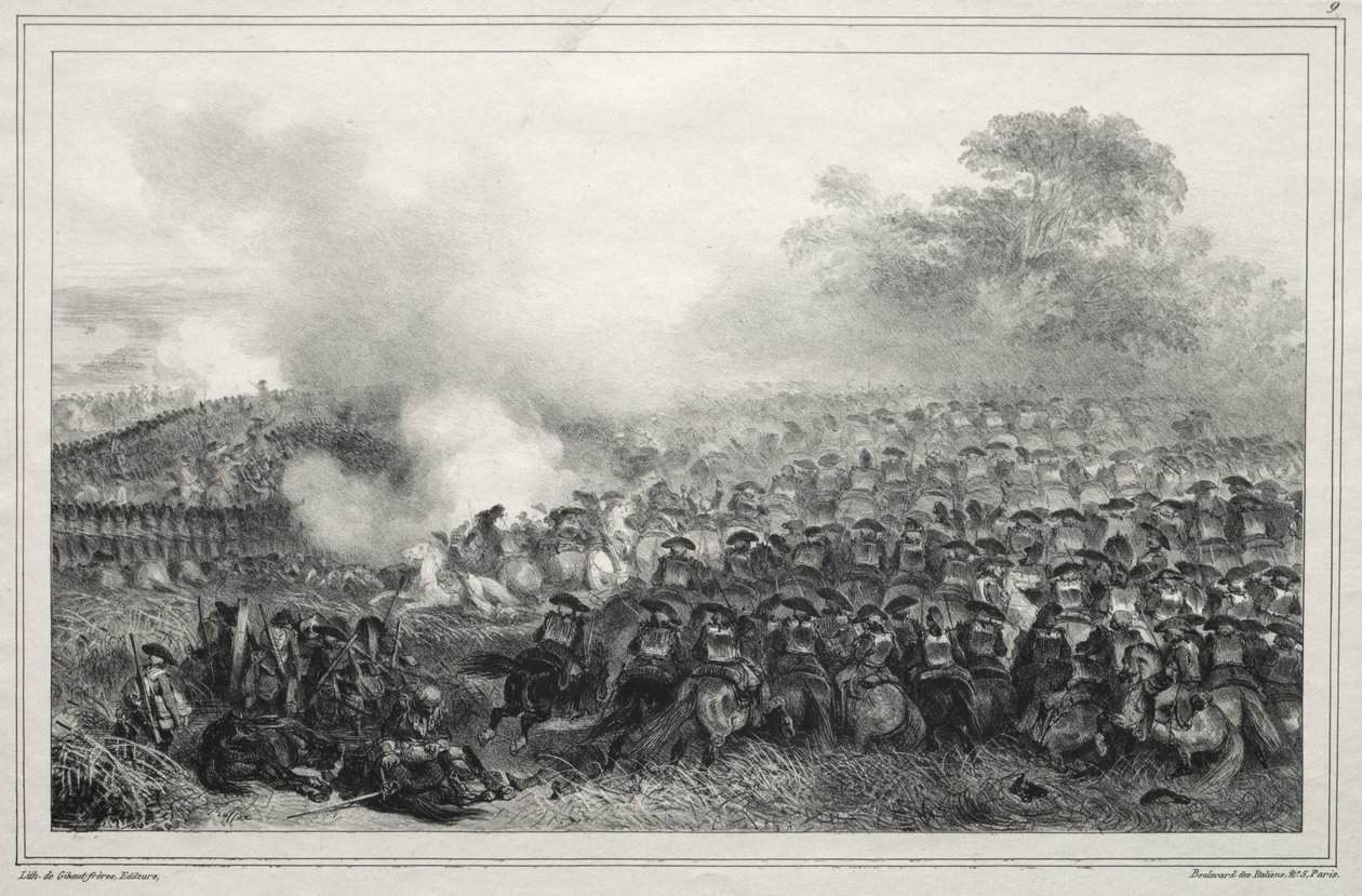 Album pour 1835 : Carré enfoncé... - Auguste Raffet
