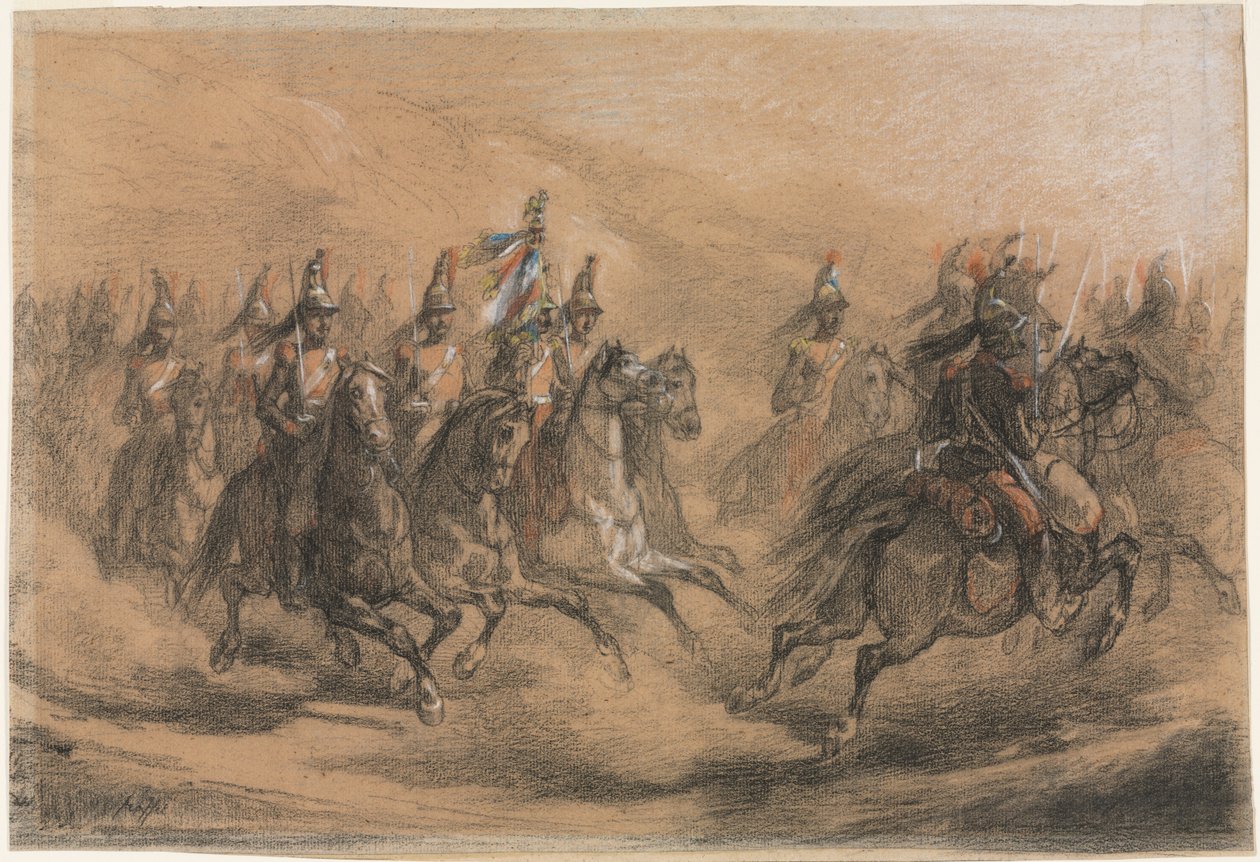 Charge de cavalerie, vers 1840 - Auguste Raffet