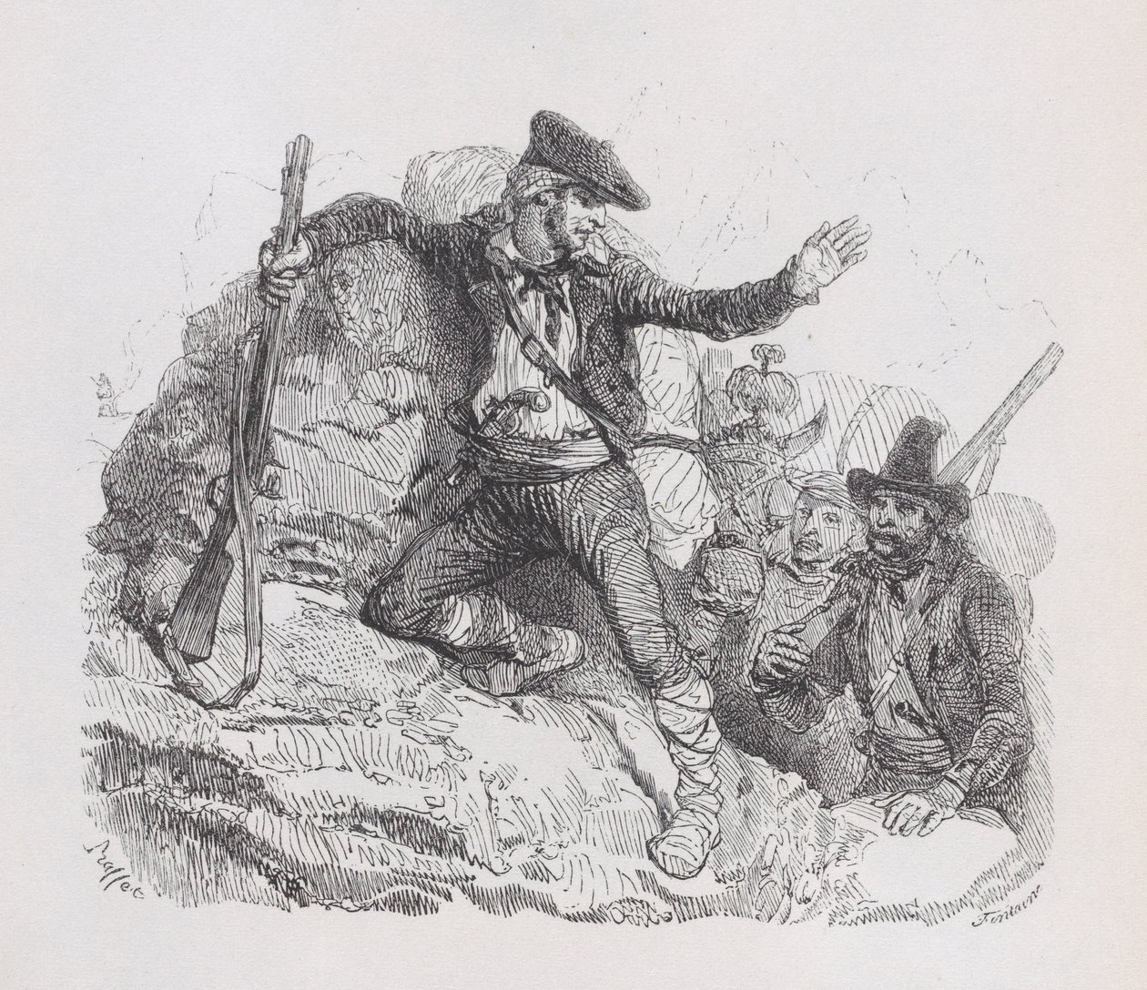 Les contrebandiers, des Œuvres complètes de Béranger, 1836 - Auguste Raffet