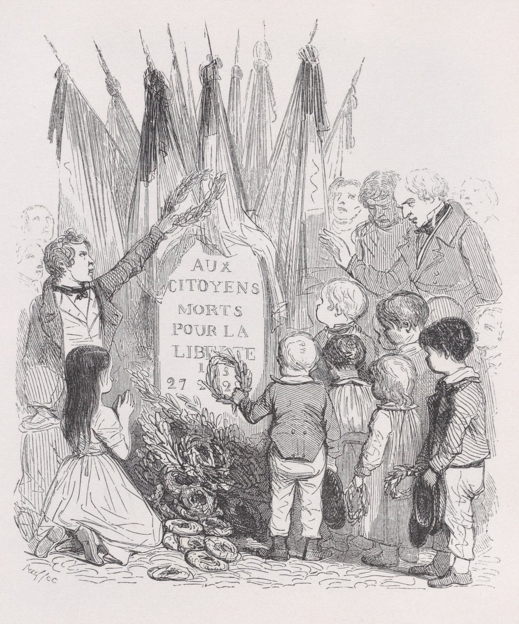 Les Tombeaux de Juillet des Œuvres complètes de Béranger, 1836 - Auguste Raffet