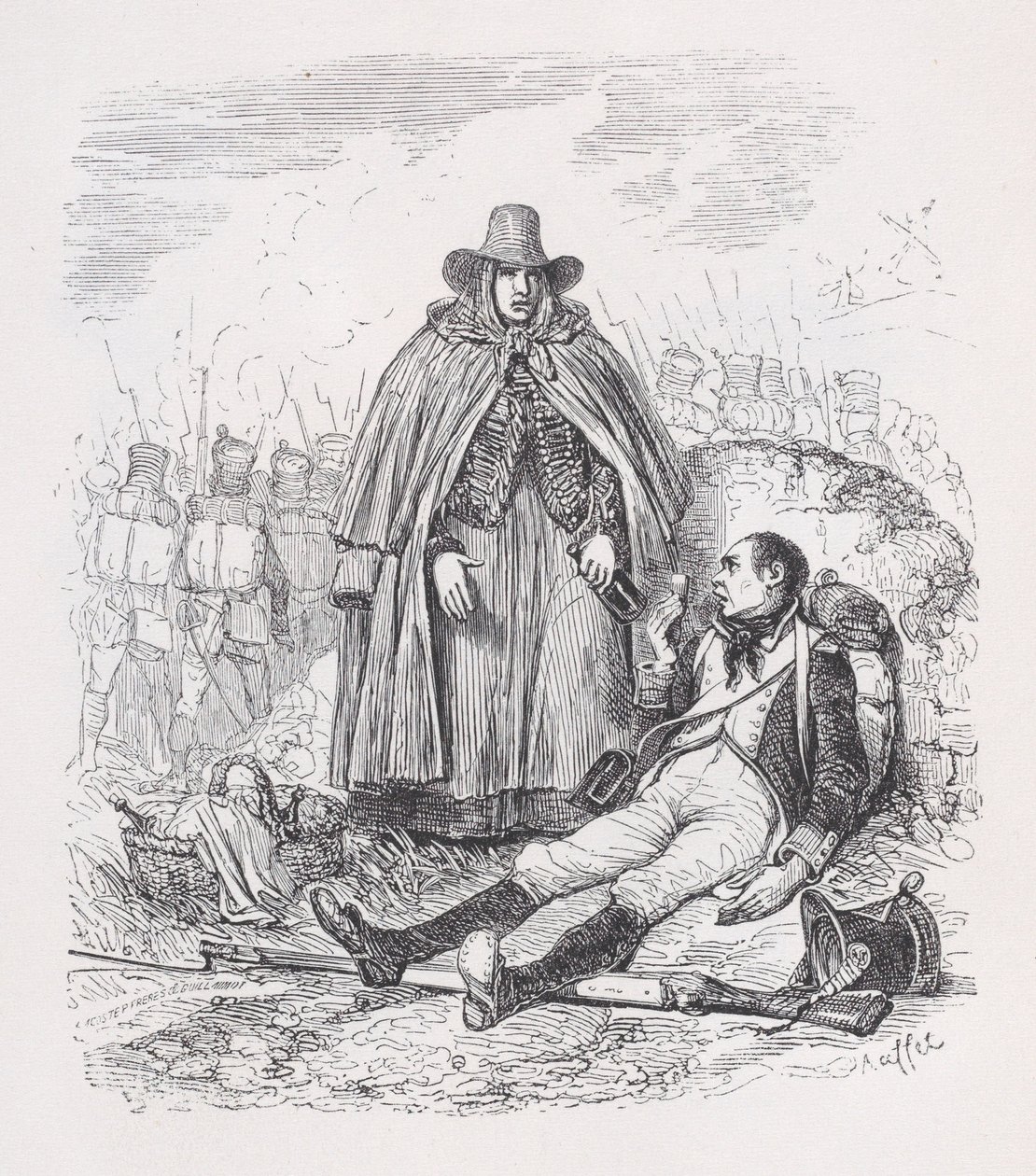 La Vivandière des Œuvres Complètes de Béranger, 1836 - Auguste Raffet